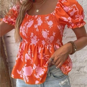 Shein puff sleeve blouse